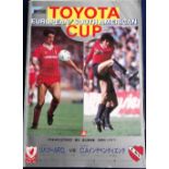 Football Programme, Liverpool v. Independiente, World Football Cup Championship, Toyota Cup,