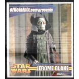 Star Wars collectables, large fabric poster of Rune Haako signed Jerome Blake (gd) together with