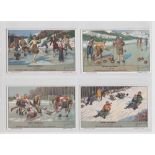 Trade cards, Liebig, 2 sets, Winter Sports 2 (S1423) (gd/vg) & Skiing 2 (S1422) (vg)