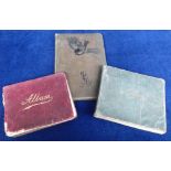 Theatrical signatures, 3 autograph books circa 1900 containing 100s autographs many with drawings