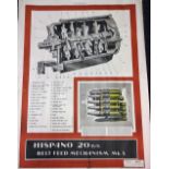 Posters, Military, 2 HMSO posters for the Hispano 20mm Belt Feed Mechanism Mk 5 cannon dated Apr