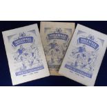 Football programmes, Millwall FC, three programmes, two Festival of Britain games v Dundee 12 May