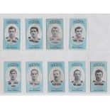 Cigarette cards, Cope's Noted Footballers (Clips, 500 Subjects), Wigan, 9 cards, nos 283-291