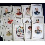 Tobacco Silks, Phillips, Great War Leaders and Celebrities (BDV), G-size, 43 different silks, each