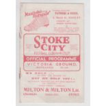 Football programme, Stoke City v W.B.A 26 Dec 1934 Div. 1 (sl crease, rs & has been cleaned, fair/