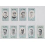 Cigarette cards, Cope's Noted Footballers (Clips, 282 Subjects), Leeds, 9 cards, nos 166-174