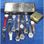 Watches. 31 modern gentleman's watches most new and unworn, some reproductions, automatic and quartz