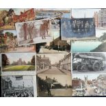 Postcards, Berkshire, (35), Hampshire (50) & Surrey (45), selection of mostly printed cards