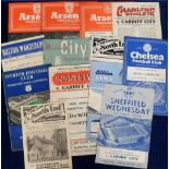 Football programmes, Cardiff City aways, 13 away match programmes, 1953/4 & 1954/5, Charlton,