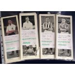 Trade cards, Topical Times, Footballers, Panel Portraits, 'E' size, four sets, HT-95 English (16),