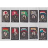 Cigarette cards, Foreign, Rulers with Flags, 35 different cards with brand name (?) to bottom