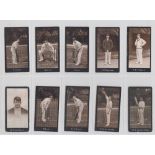 Cigarette cards, Smith's, Cricketer's, (1-50), 15 cards, nos 5, 7, 8, 12, 14, 16, 24, 37, 39, 42,