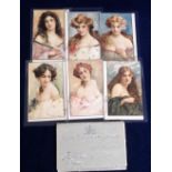 Postcards, Tuck published 'Elite' Series 3013 'Sweet Womanhood' illustrated by Frank Haviland, Proof