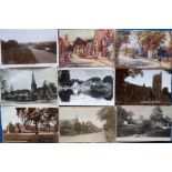 Postcards, Hertfordshire, a collection of approx. 40 cards, RP's and printed, inc. Langleybury