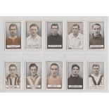 Cigarette cards, Gallaher, Famous Footballers (green back) (set, 100 cards) (gd)