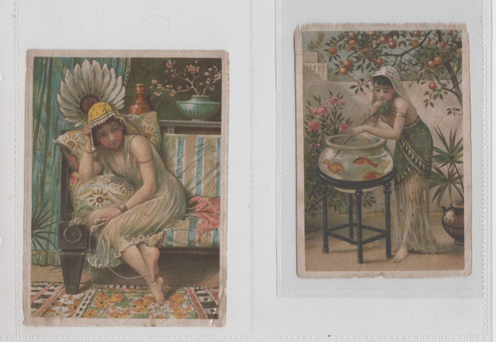 Silks, Anon, 2 silks, one approx. 100mm x 135 mm, the other 85mm x 122mm, each showing Classical