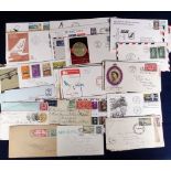 Postal History, approx. 60 covers inc. FDCs, various worldwide locations, inc. Commonwealth, USA,