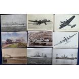 Postcards, Transport, a mixed collection of approx. 100 cards inc. 50+ World War 2, Valentine &