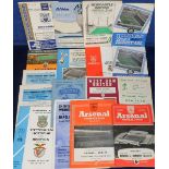 Football programmes, 1950's/60's selection, all featuring English Clubs v Foreign opposition in