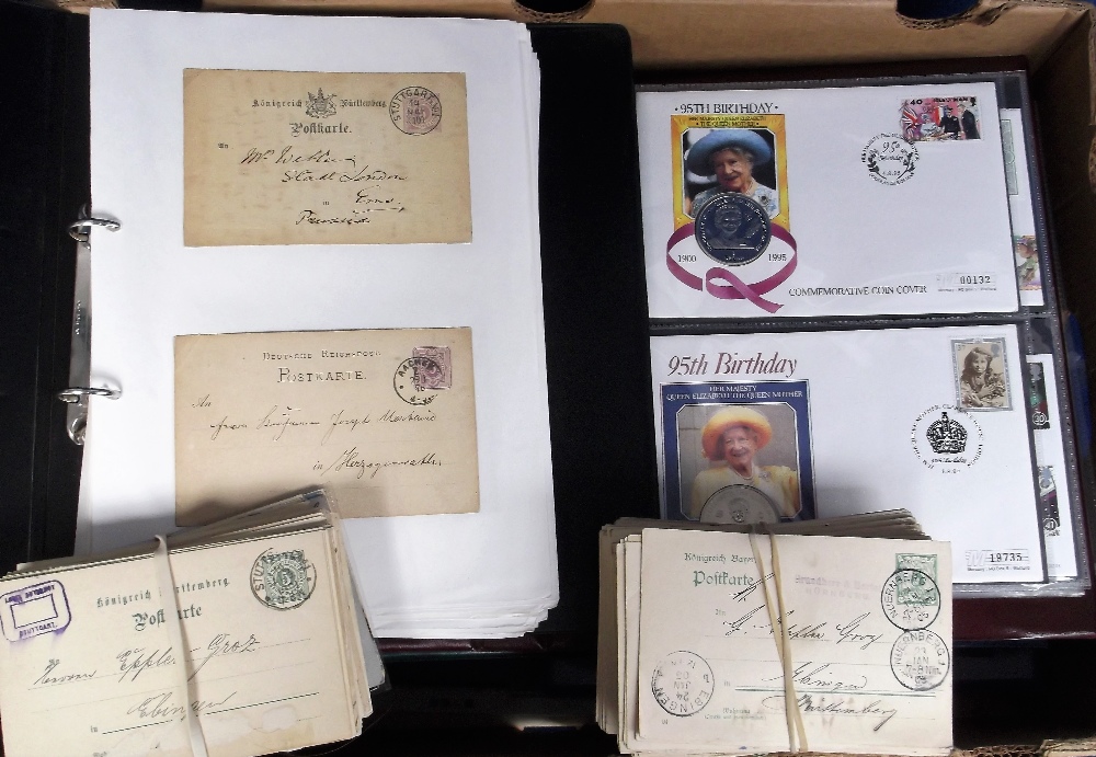 First Day Covers and Postal Stationery, 7 folders of GB First Day Covers, 1971-2001 with typed and