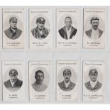 Cigarette cards, Taddy, County Cricketers, Hampshire, 8 cards, J.R. Badcock, Mr. A.J.L. Hill, Rev.