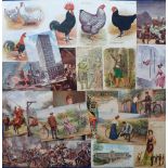 Postcards, a subject mix of 29 cards inc. Tuck published 'A cycle tour' no 9912 (set 6), 'Prize