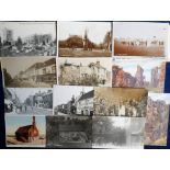 Postcards, Suffolk & Somerset, a collection of 100+ cards RP's and printed, inc. Sudbury street