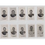 Cigarette cards, Taddy, Footballers (New Zealand), 10 cards, Cunningham, Deans, Glasgow, Hunter,