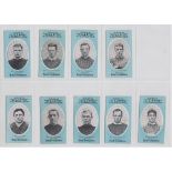 Cigarette cards, Cope's Noted Footballers (Clips, 500 Subjects), Liverpool, 9 cards, nos 10-18
