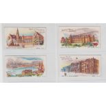 Cigarette cards, Smith's, A Tour Round the World (script backs), 4 cards, nos 37, 39, 41 & 42 (