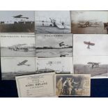 Postcards, Aviation, a collection of 12 early cards all relating to Flying at Blackpool, RP's and