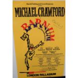 Theatre Poster, Barnum. A poster signed by Michael Crawford for 'Barnum The Broadway Musical' at The