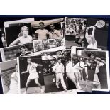Tennis Press Photos, collection of approx. 100 press photos, 1980's/90's, mostly b/w, various sizes,