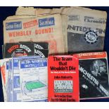 Football, selection of programmes & special issue newspapers inc. Manchester United homes v