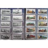 Cigarette & Trade cards, 2 albums containing a collection of transport related cards in sets, inc.