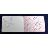 Autographs, 1920s/30s autograph album with various signatures of film stars, singers and