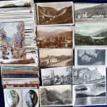 Postcards, Scotland, a collection of approx. 360 cards, RP's and printed, inc. artist-drawn,