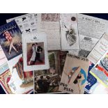 Ephemera, Theatre Programmes etc. 12 theatre programmes dating from 1890s onwards to include Fred