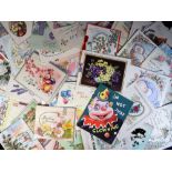 Ephemera Greetings Cards. 85+ mixed occasion greetings cards from the first half of the 20thC. Inc