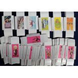 Trade cards, 3 sets of complete slides sets, Warner Bros, Looney Tunes (nos 1-36, x 2 sets) &
