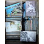 Postcards, UK topographical and thematic assortment, approx. 800 cards, vintage period to 1960's