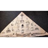 Collectables, First Aid, St John's Ambulance, triangular linen bandage illustrated with types of