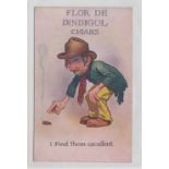 Advertising postcard, Bewley & Co, 'Flor De Dindigul Cigars, I Find Them Excellent' (unused, gd) (