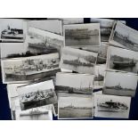 Photocards, Naval Shipping, a collection of approx. 200 b/w photocards, postcard size, including