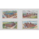 Cigarette cards, CWS, Co-Operative Buildings & Works, 4 type cards, Corset Factory, Drug Works,