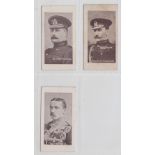 Cigarette cards, Lambert & Butler, Boer War Generals 'CLAM' three type cards, Maj-Gen Knox (gd) &