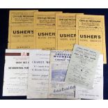 Football programmes, a selection of 9 programmes inc. 4 1930's Trowbridge programmes v Frome Town (