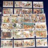 Trade Cards, Liebig, 7 Dutch language sets, The Argentine Republic S973, Frederic Schiller S974,