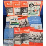 Football programmes, 1950's selection (25) inc. Fulham v Newcastle 50/1, Arsenal v Tottenham 52/3