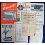 Football programmes, a selection of 7, 1940's programmes inc. Arsenal v Sunderland 46/47,